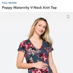 Full Moon Maternity Top- Floral Print
